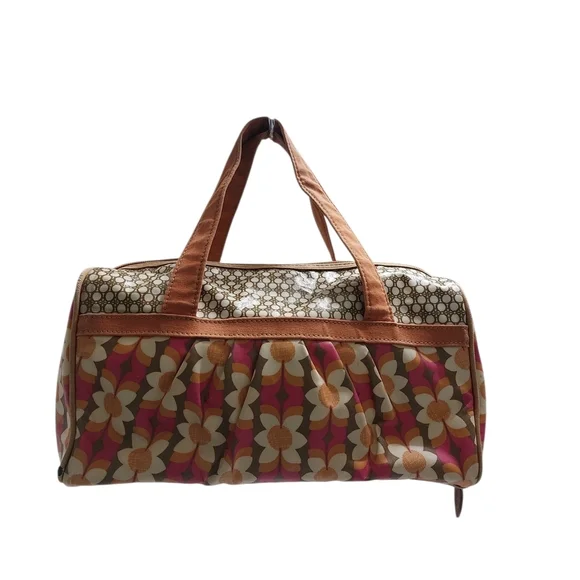 Fossil Brown and Pink Tote Bag with Leather Handles - Picture 2 of 6